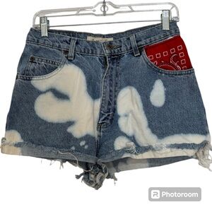 Women’s Vintage St.John’s Bay Jean Bandanna Bleached Shorts